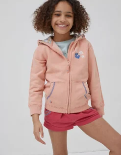FatFace Vw Graphic Sweat Zip Through Hoodie Coral Pink Sale