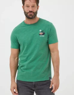 FatFace Vw Live Free T-Shirt Green