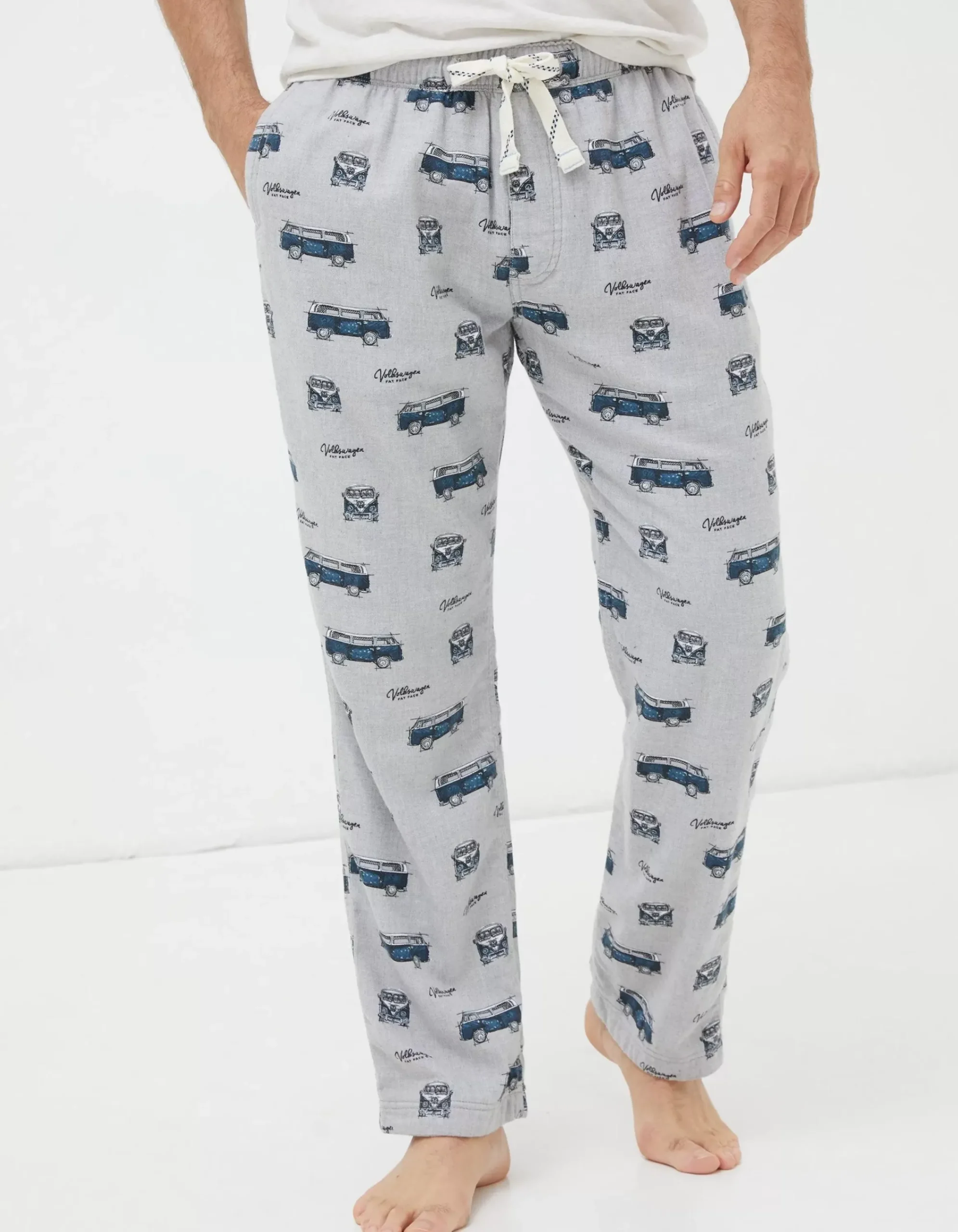 FatFace Vw Printed Pyjama Bottoms Grey Marl