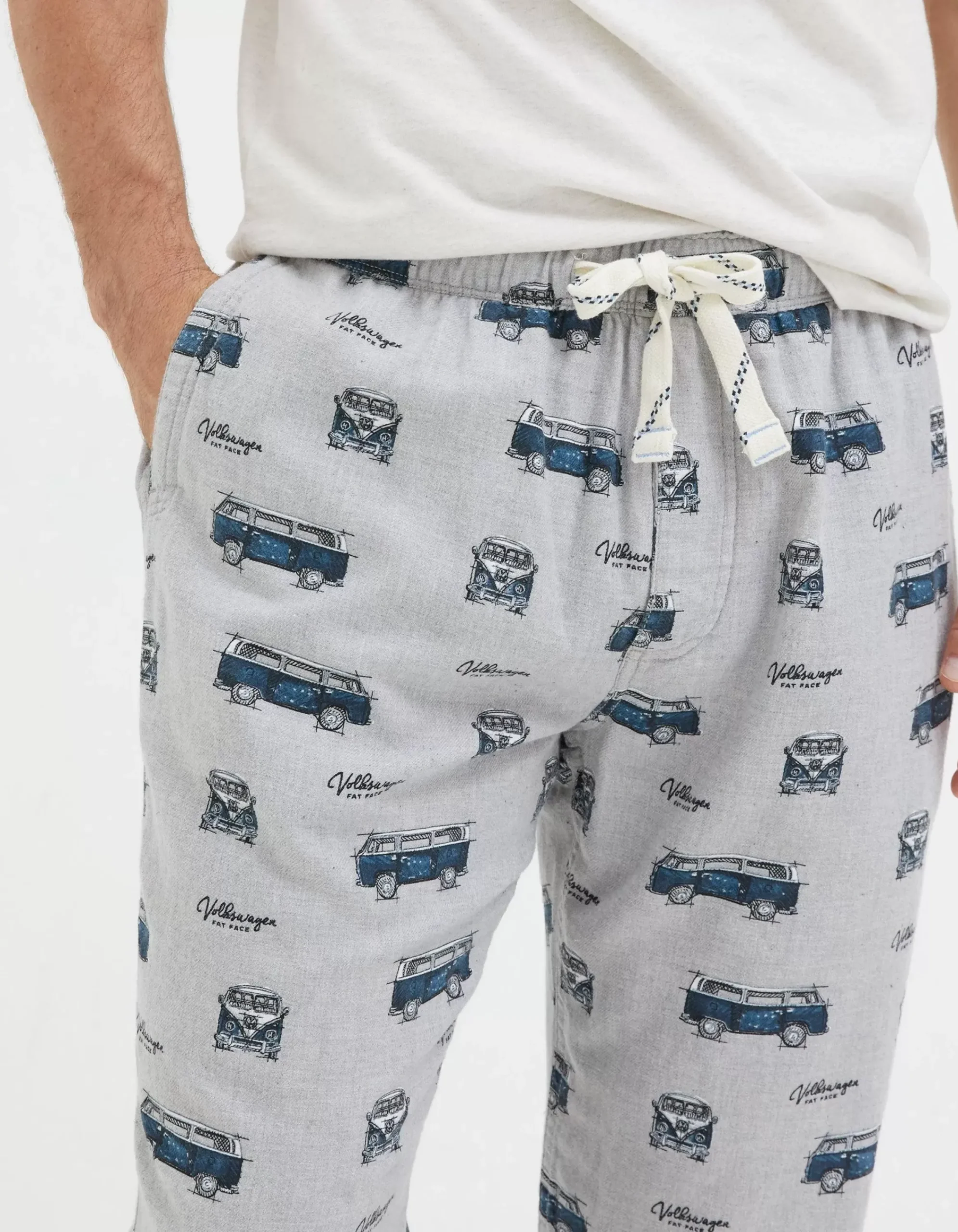 FatFace Vw Printed Pyjama Bottoms Grey Marl