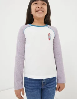 FatFace Vw Raglan T-Shirt Natural White New