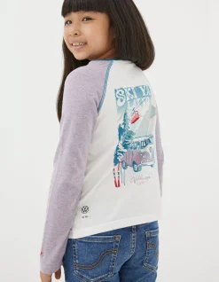FatFace Vw Raglan T-Shirt Natural White New