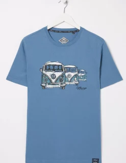 FatFace Vw Sketch T-Shirt Light Blue