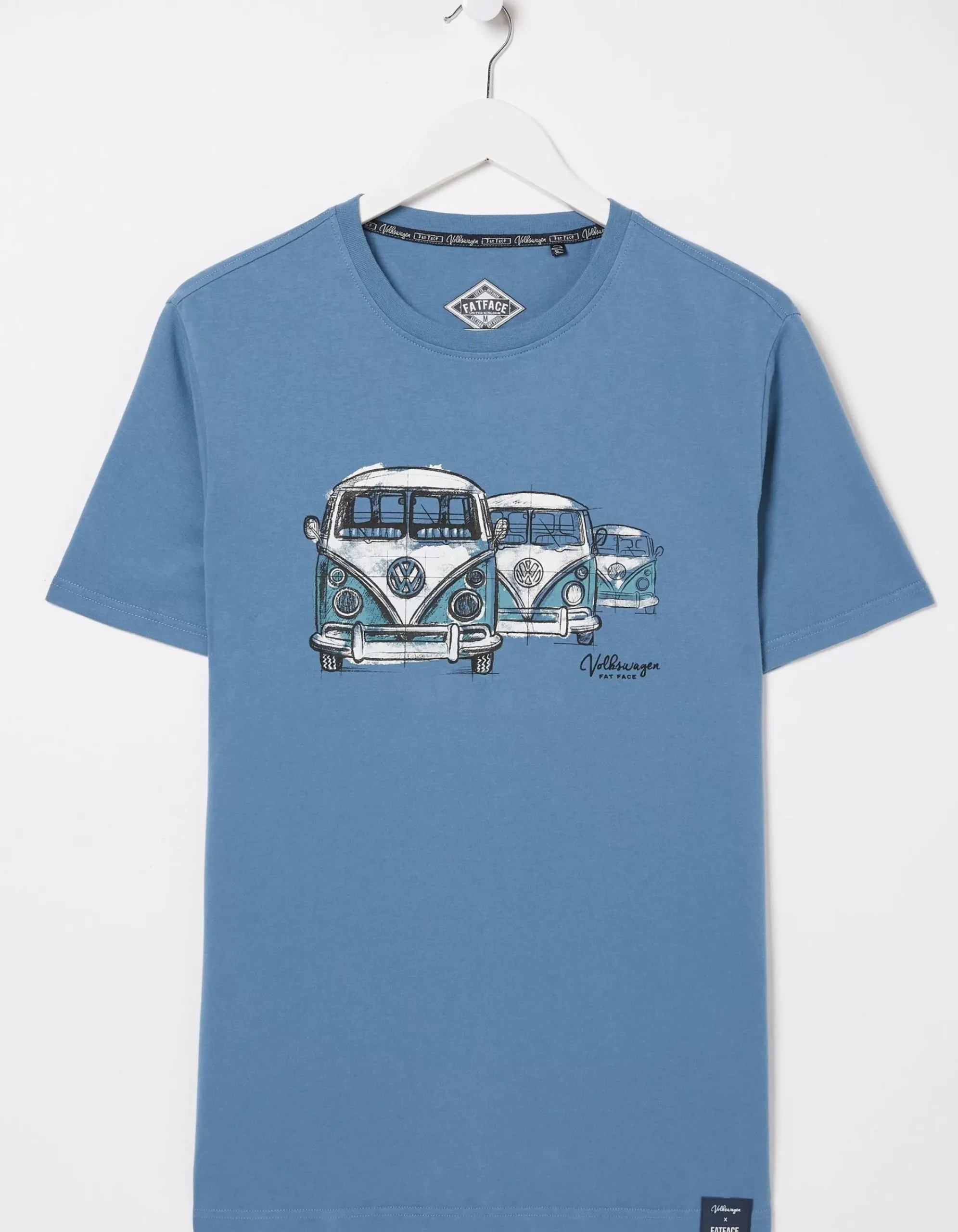 FatFace Vw Sketch T-Shirt Light Blue