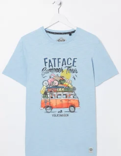 FatFace Vw Summer Tour T-Shirt Light Blue Best