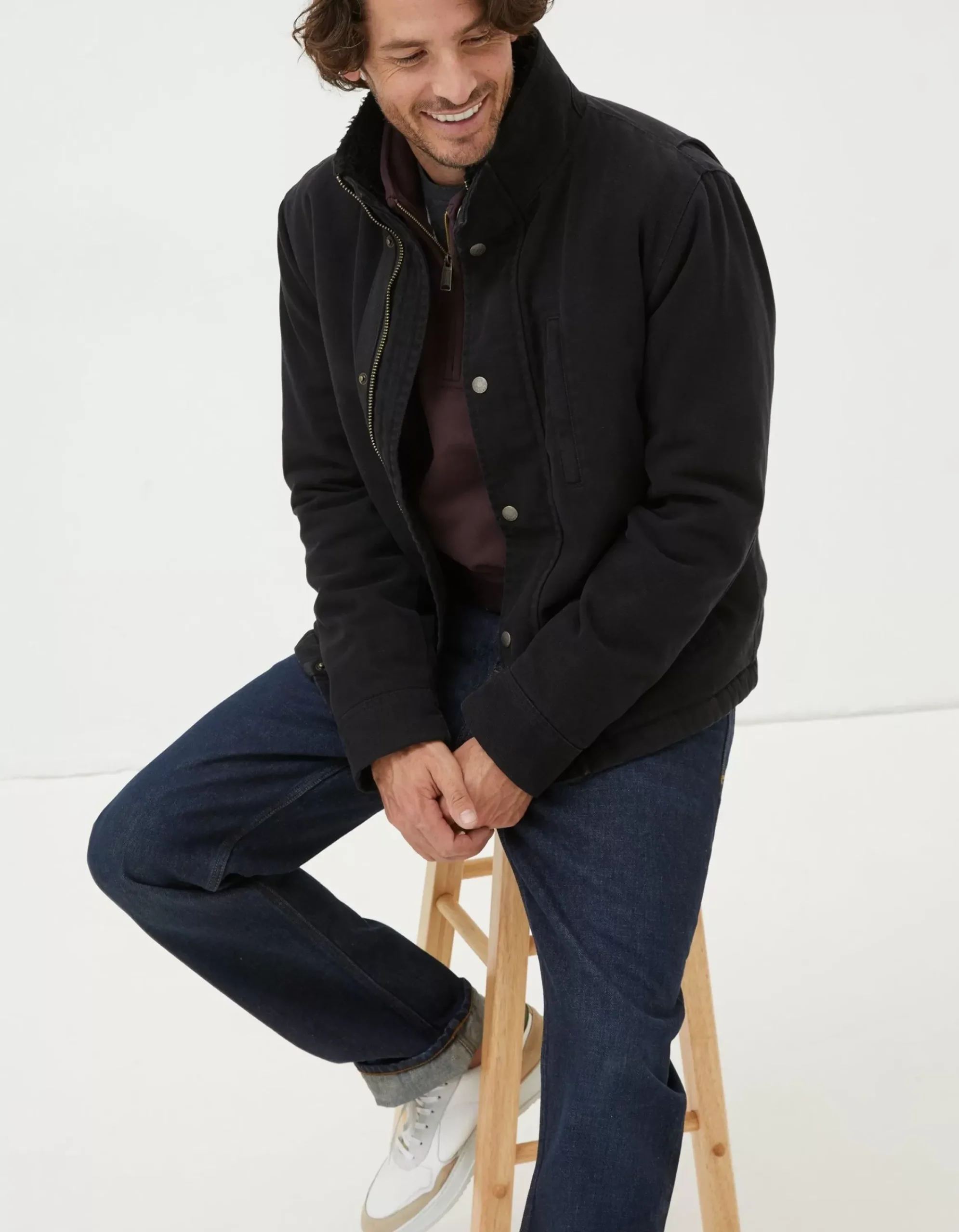 FatFace Wardly Canvas Jacket Black Best