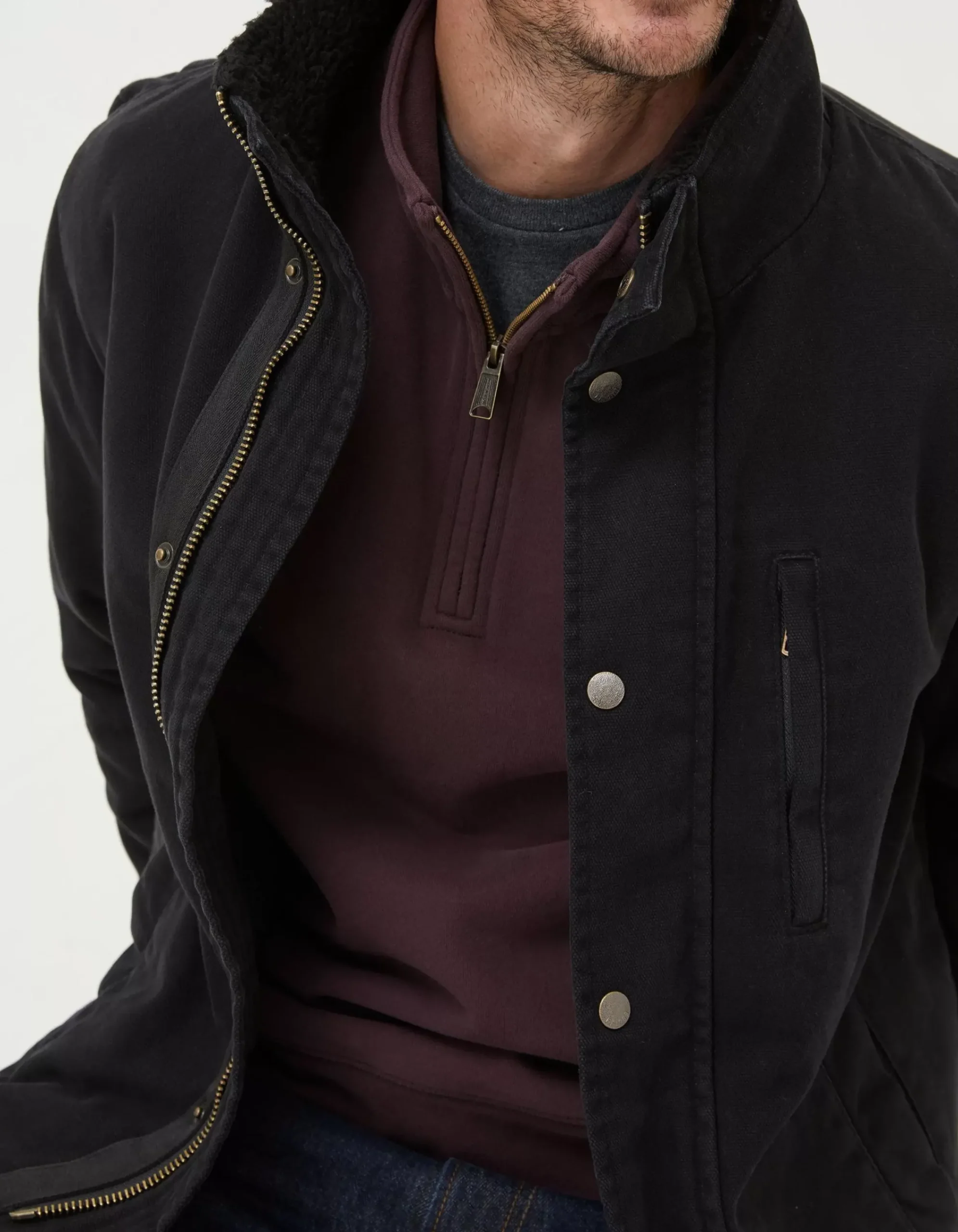 FatFace Wardly Canvas Jacket Black Best