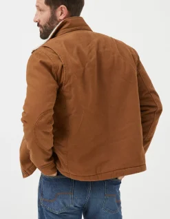 FatFace Wardly Canvas Jacket Chestnut Brown New
