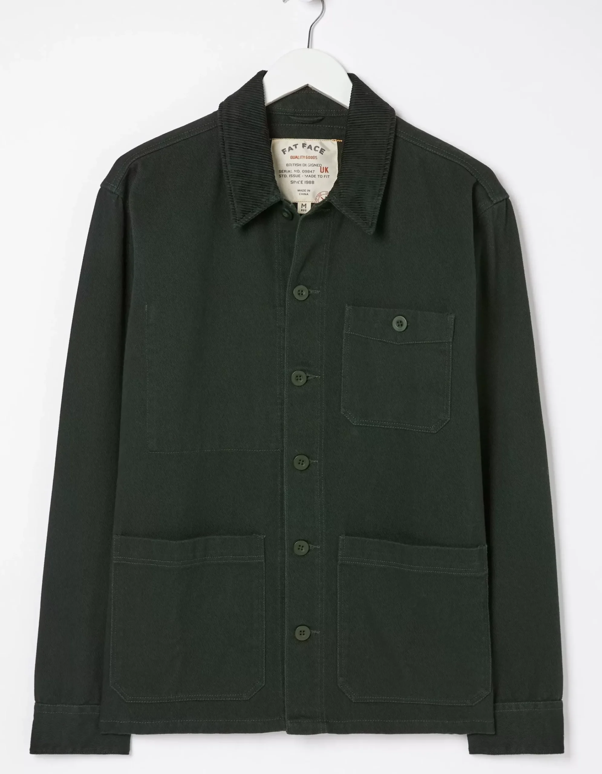 FatFace Wells Worker Jacket Dark Green New