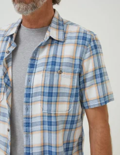 FatFace Westly Check Shirt Washed Blue Online