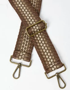 FatFace Wide Embroidered Bag Strap Tan Discount