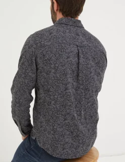 FatFace Wild Floral Print Shirt Charcoal Marl Best