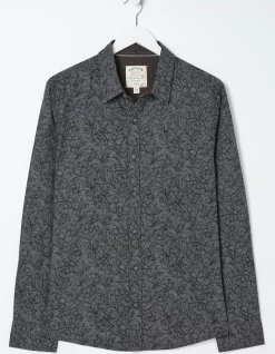 FatFace Wild Floral Print Shirt Charcoal Marl Best