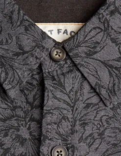 FatFace Wild Floral Print Shirt Charcoal Marl Best