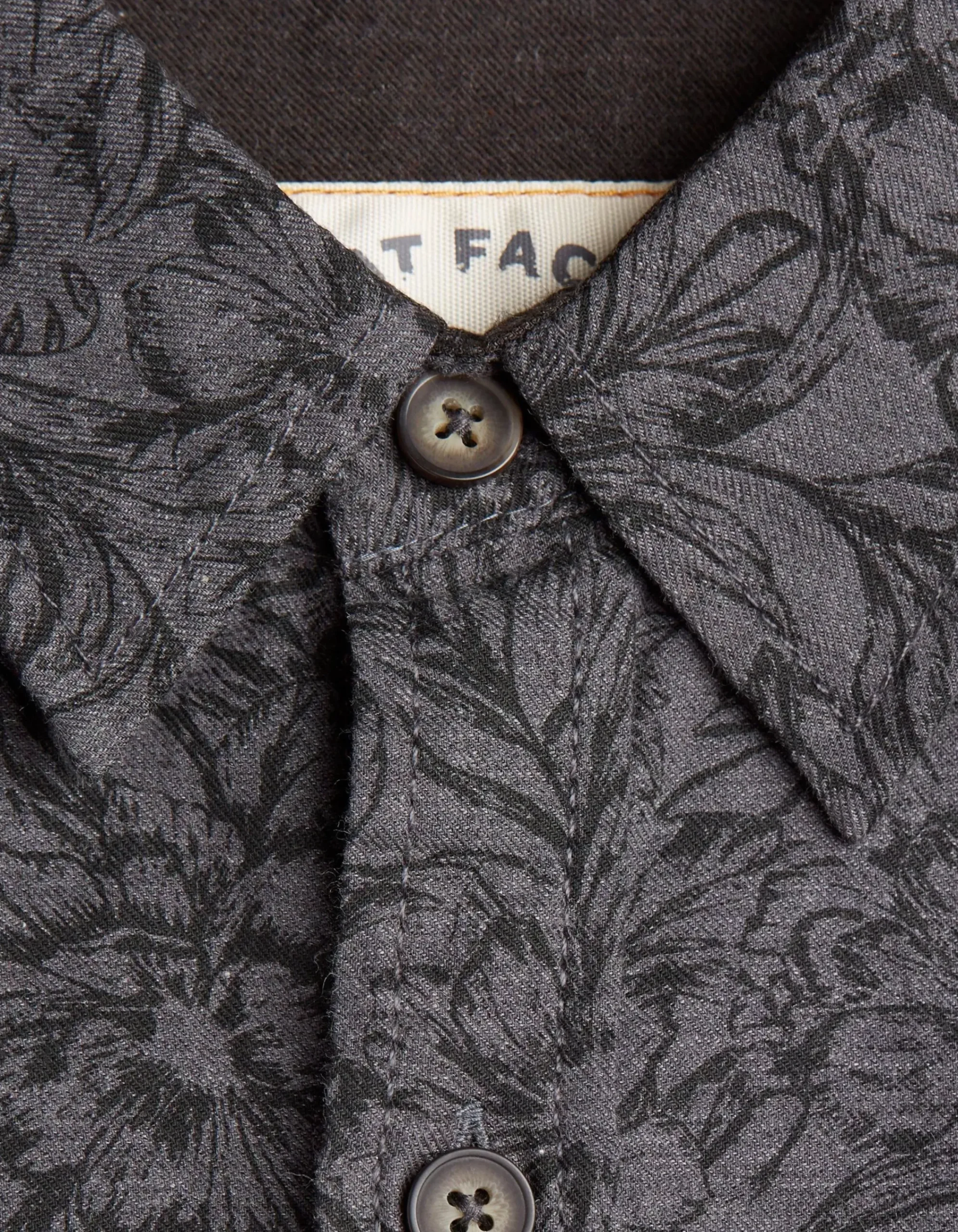 FatFace Wild Floral Print Shirt Charcoal Marl Best