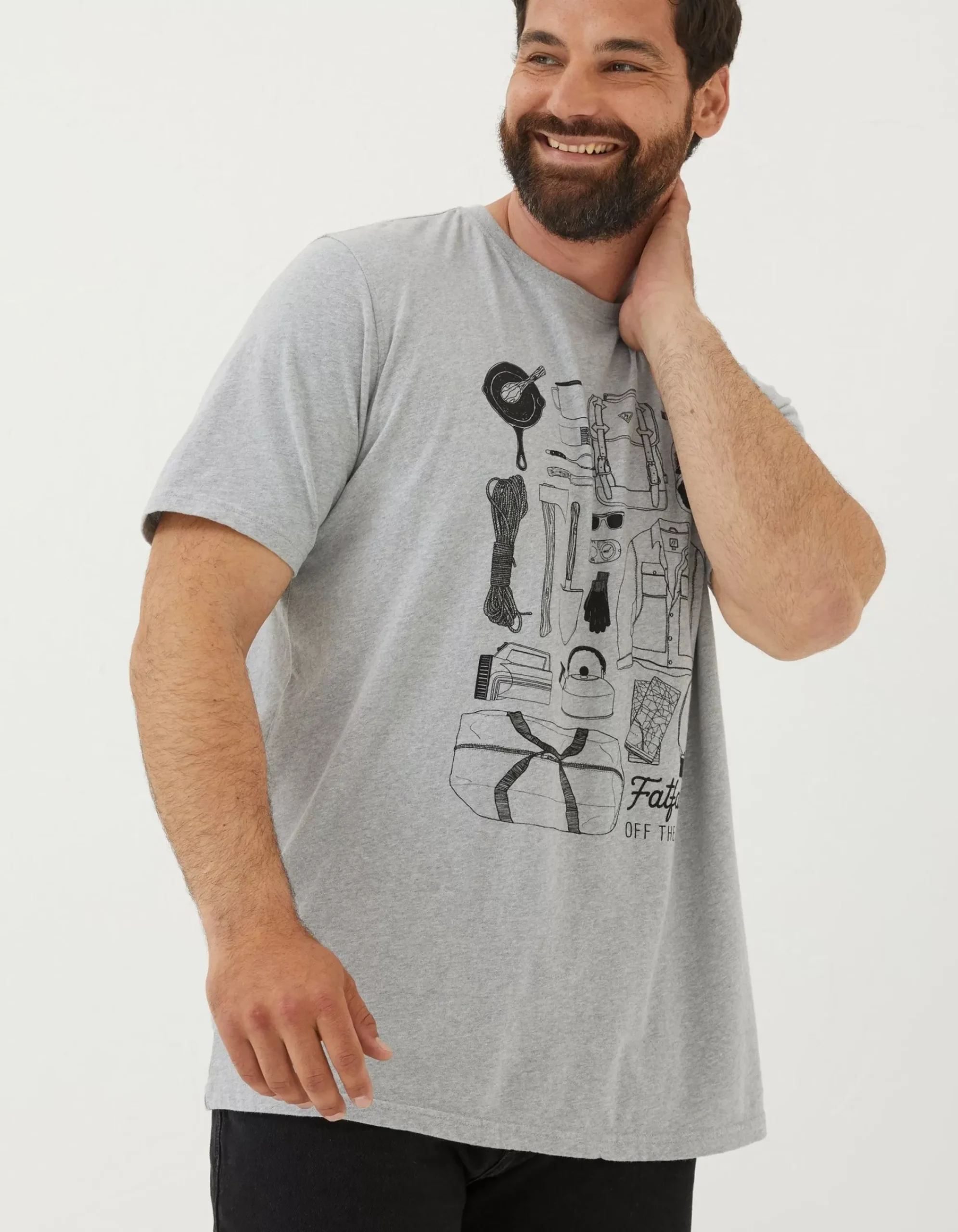 FatFace Wilderness T-Shirt Grey Marl