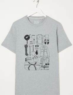 FatFace Wilderness T-Shirt Grey Marl