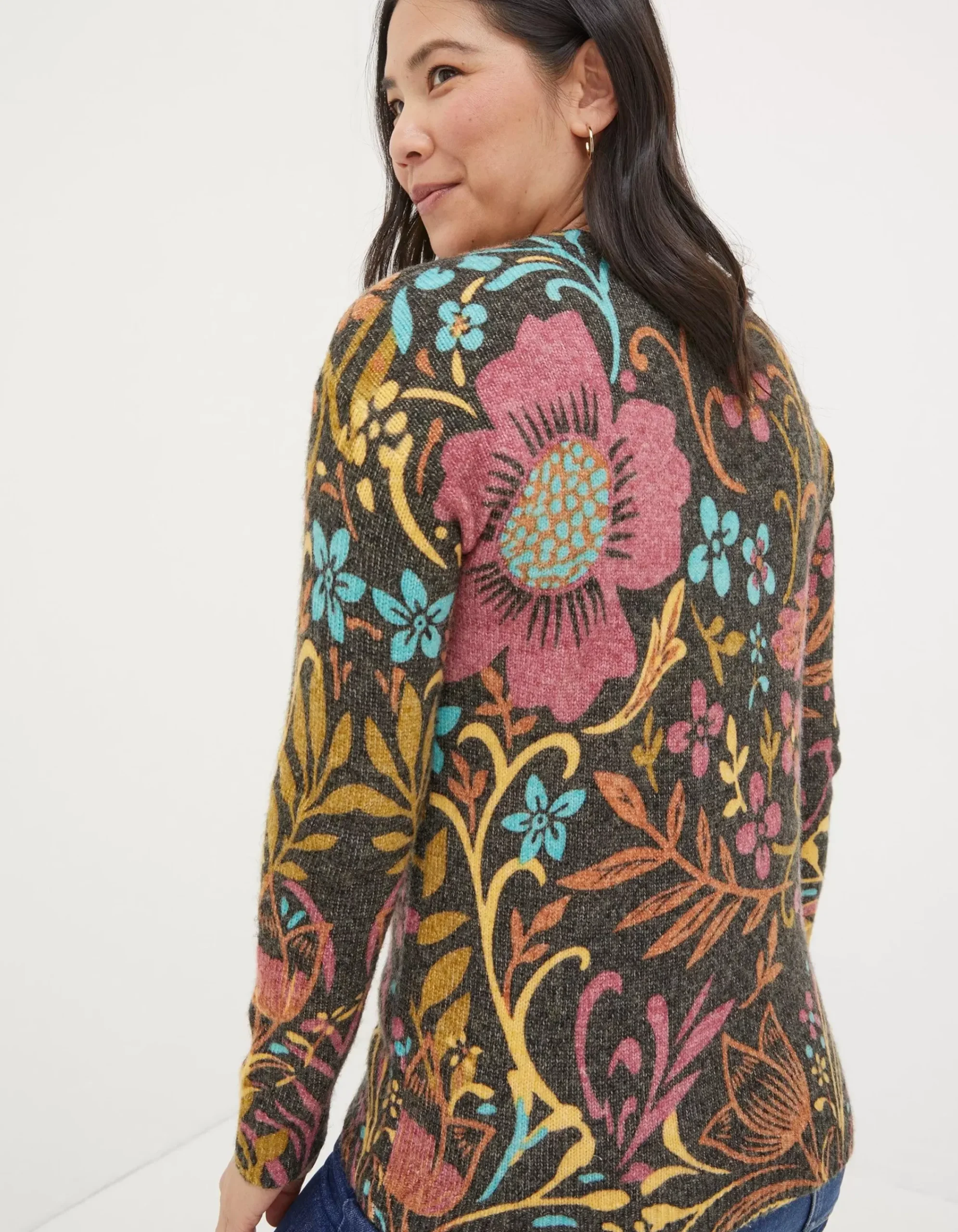 FatFace Wildscapes Print Jumper Multi New