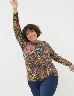 FatFace Wildscapes Print Jumper Multi New