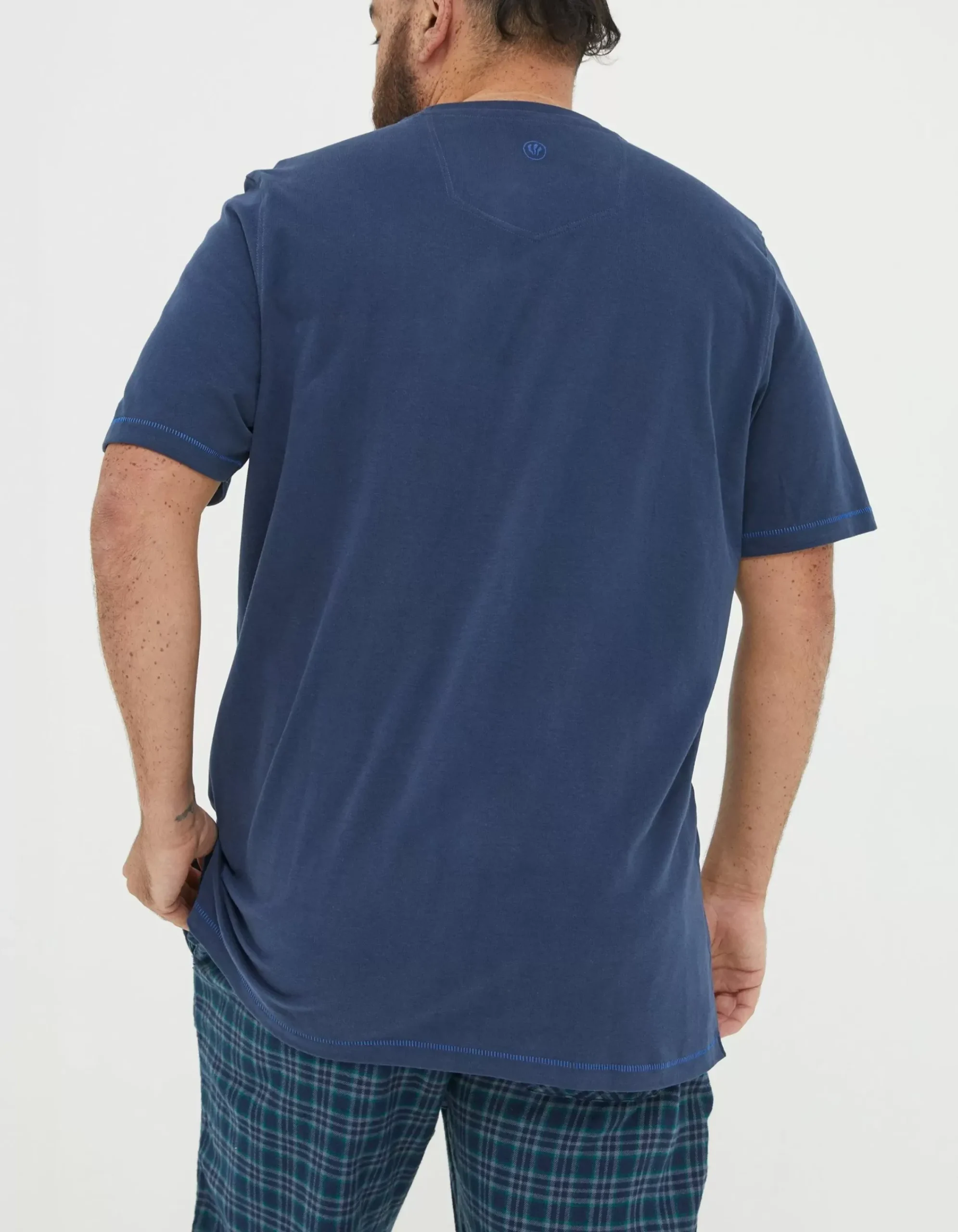 FatFace Wilfred Woolly Mammoth Graphic T-Shirt Navy Clearance