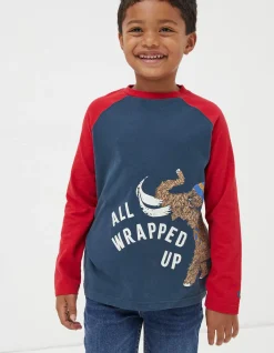 FatFace Wilfred Woolly Mammoth Graphic Tee Navy Hot