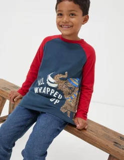 FatFace Wilfred Woolly Mammoth Graphic Tee Navy Hot