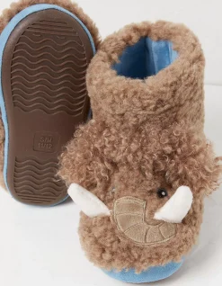 FatFace Wilfred Woolly Mammoth Slipper Boot Brown Best