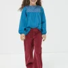 FatFace Willow Wide Leg Cord Trouser Berry Pink Best