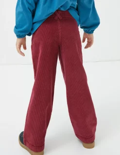 FatFace Willow Wide Leg Cord Trouser Berry Pink Best