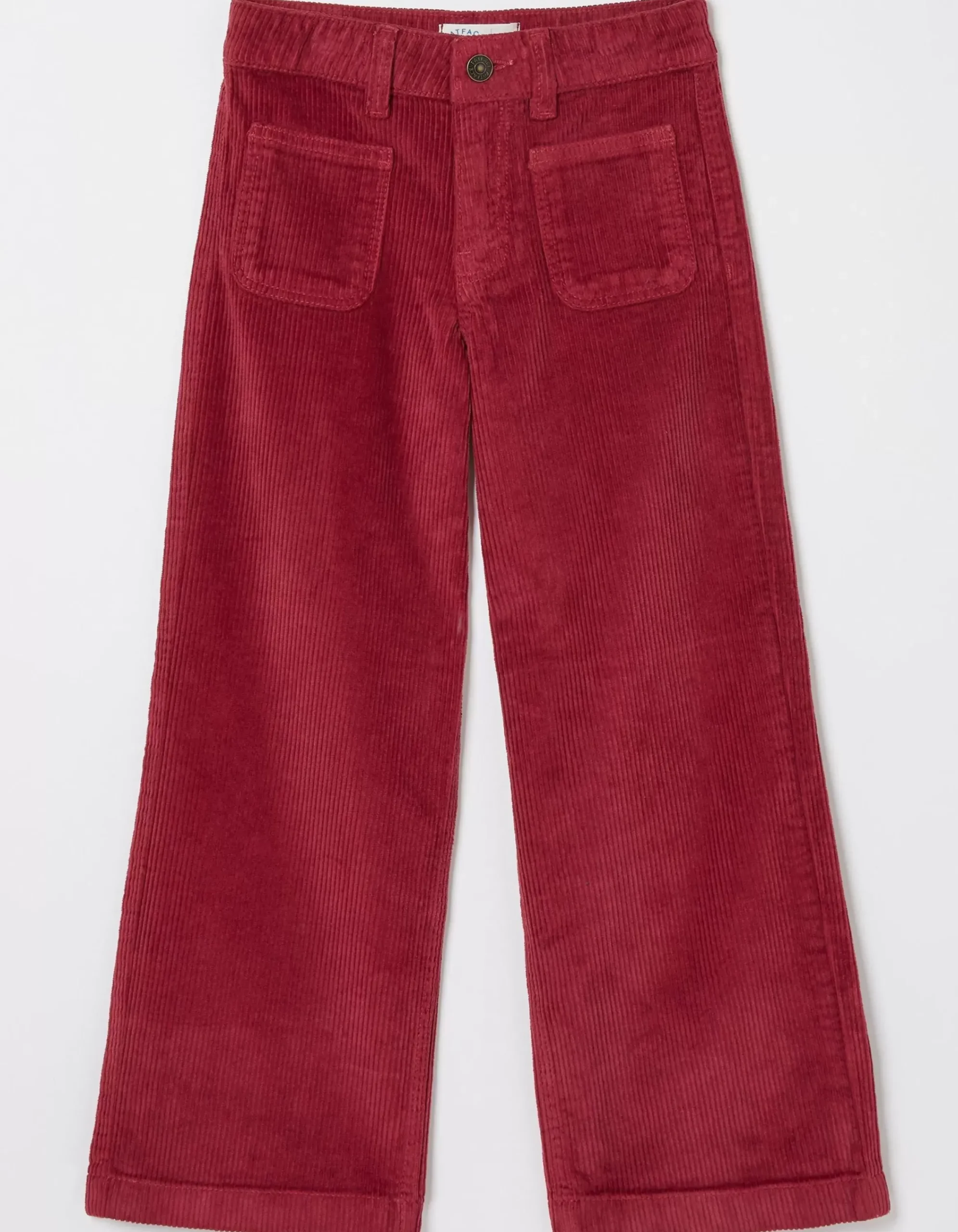FatFace Willow Wide Leg Cord Trouser Berry Pink Best
