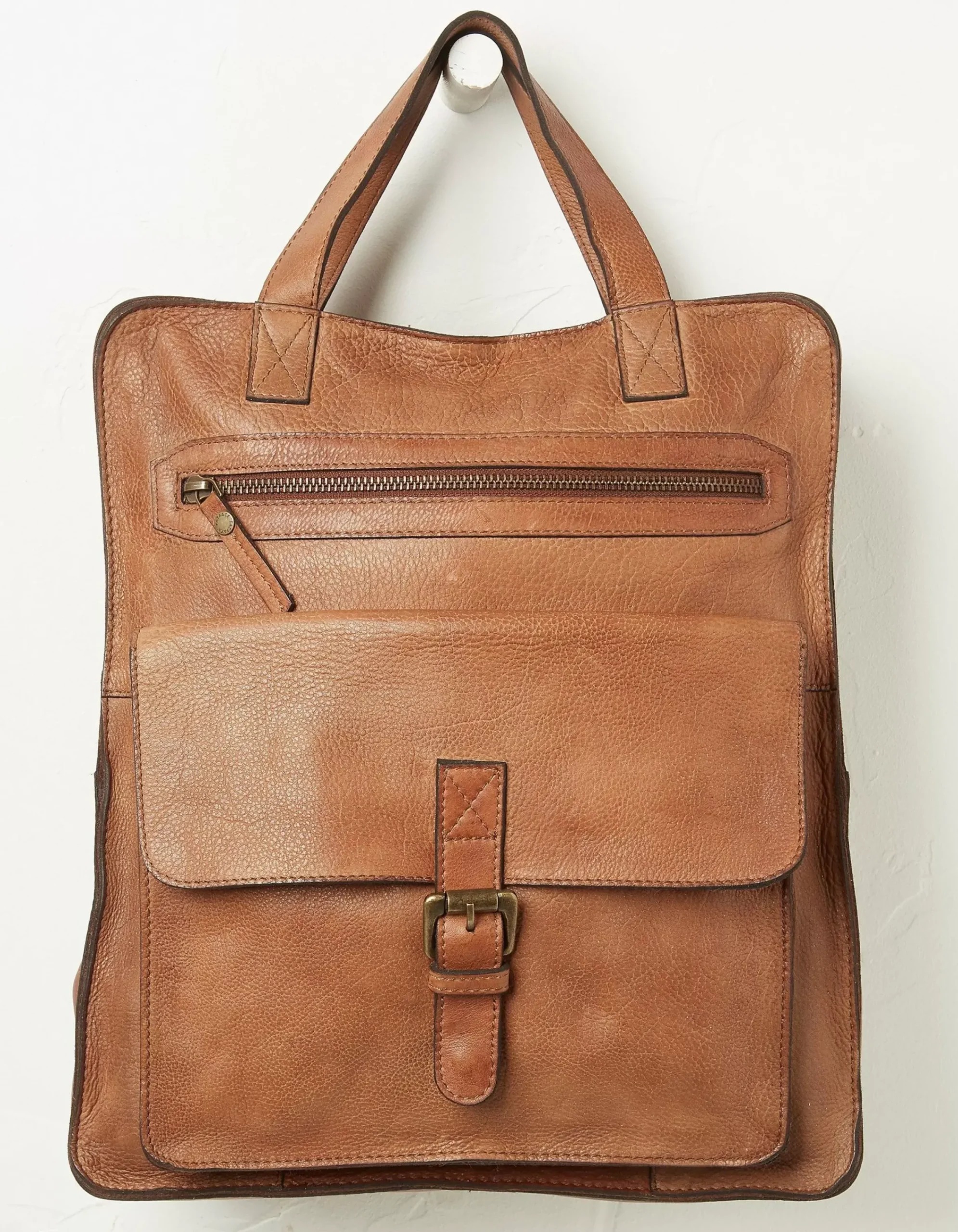FatFace Windsor Leather Rucksack Chestnut Brown Sale