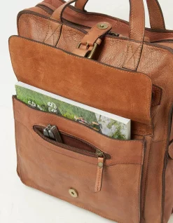 FatFace Windsor Leather Rucksack Chestnut New