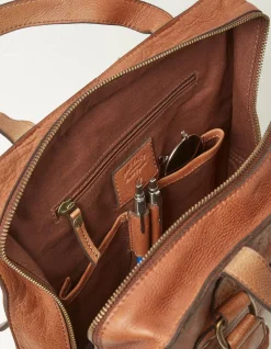 FatFace Windsor Leather Rucksack Chestnut New