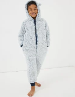 FatFace Wolf Onesie Navy Discount