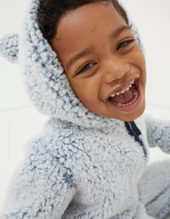 FatFace Wolf Onesie Navy Discount