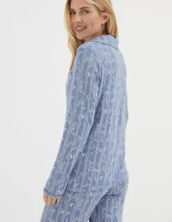 FatFace Woodland Tree Nightshirt Chambray Blue Online