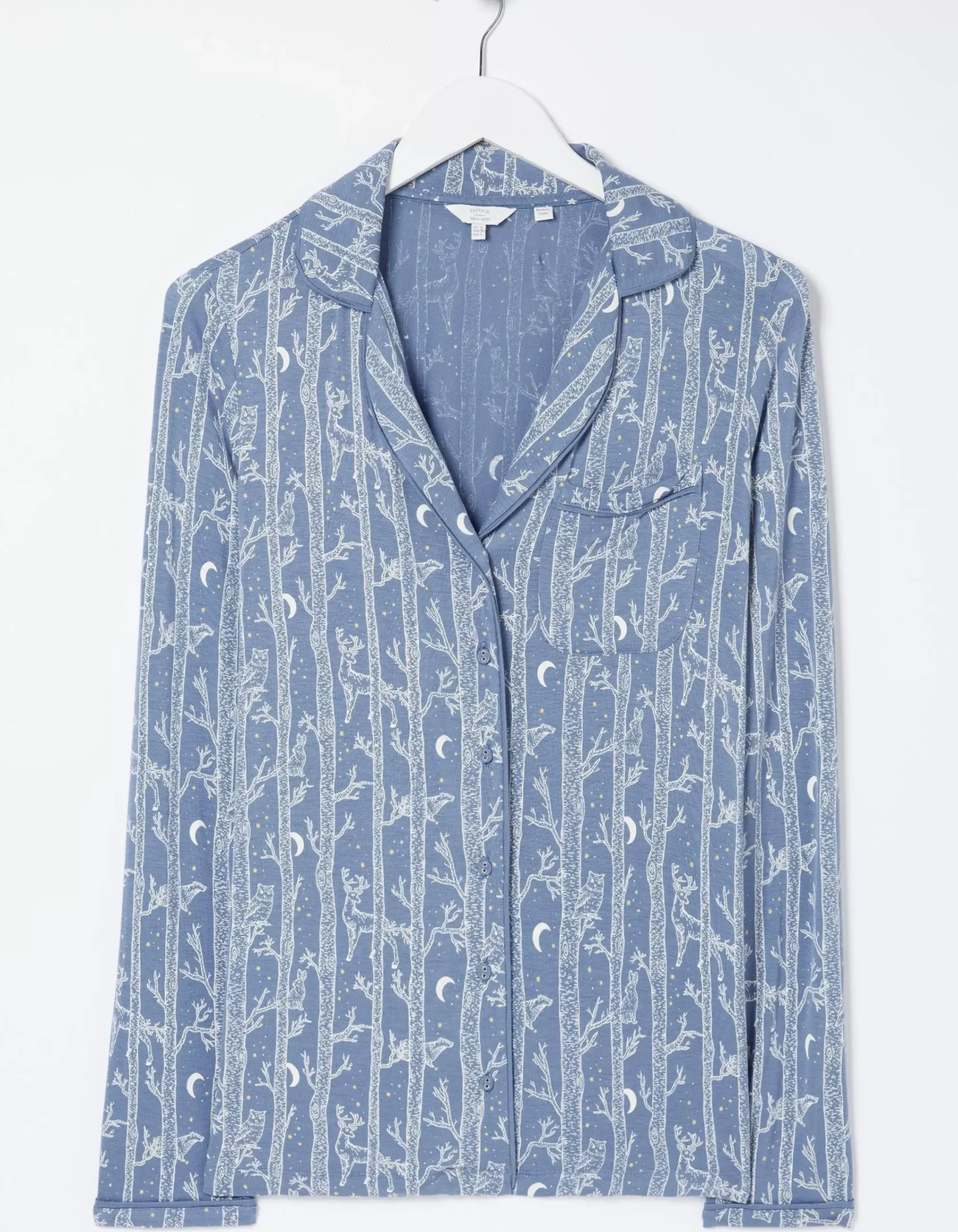 FatFace Woodland Tree Nightshirt Chambray Blue Online