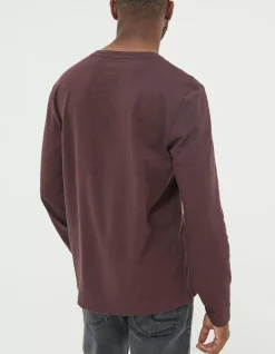 FatFace Woodside Slub Henley Plum Outlet