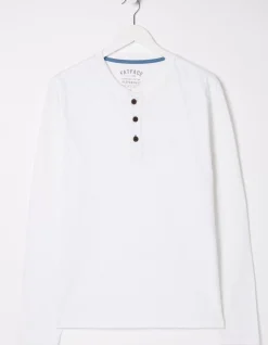 FatFace Woodside Slub Henley White Outlet