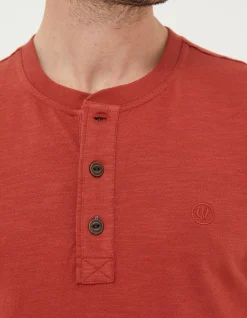 FatFace Woodside Slub Henley Washed Red New