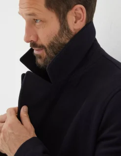 FatFace Wool Peacoat Navy Best