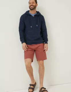 FatFace Woolacombe Button Hoodie Navy Outlet