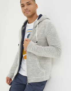 FatFace Woolacombe Zip Through Hoodie Oatmeal Online