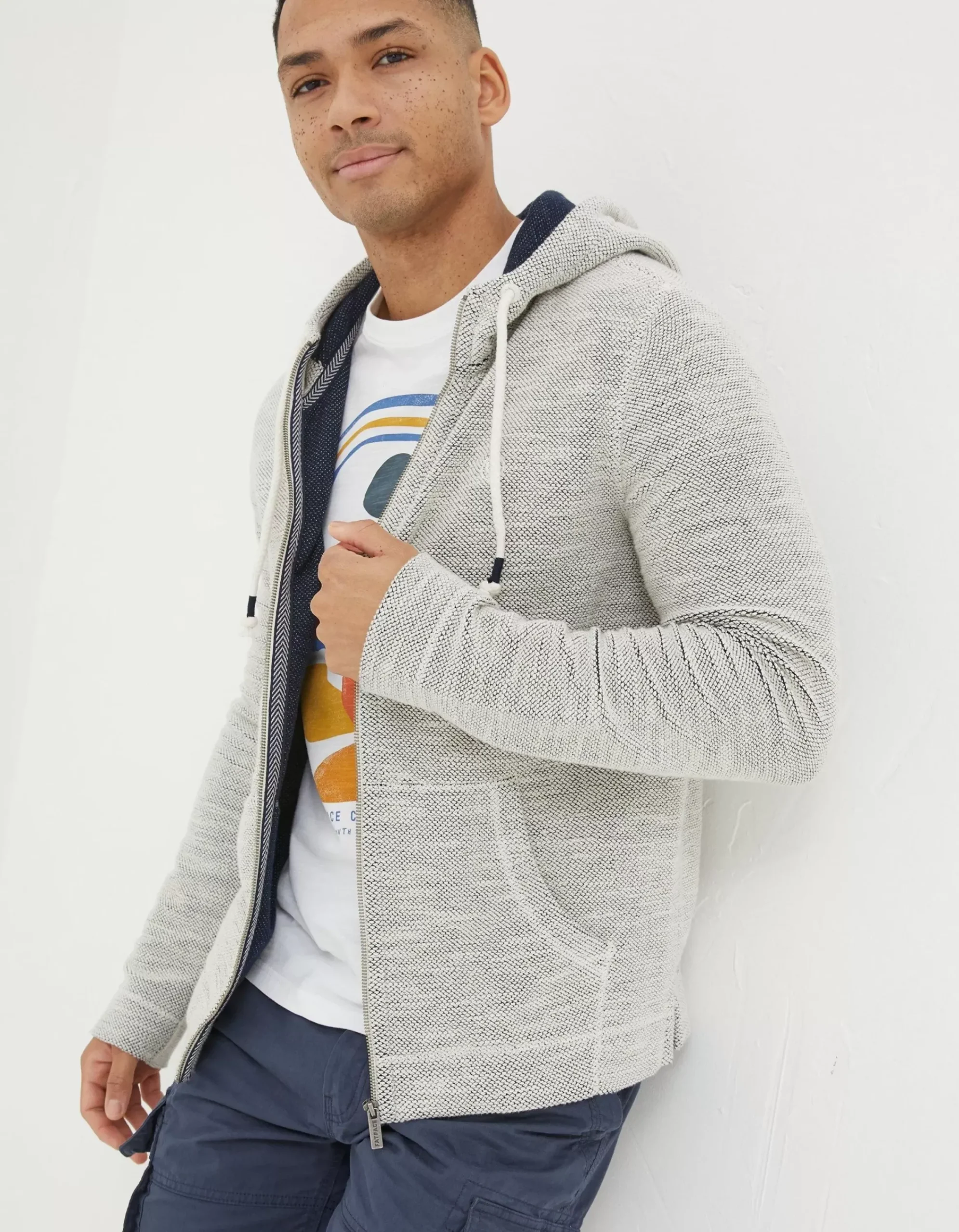 FatFace Woolacombe Zip Through Hoodie Oatmeal Online