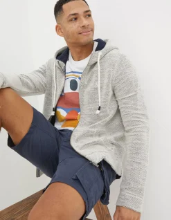FatFace Woolacombe Zip Through Hoodie Oatmeal Online
