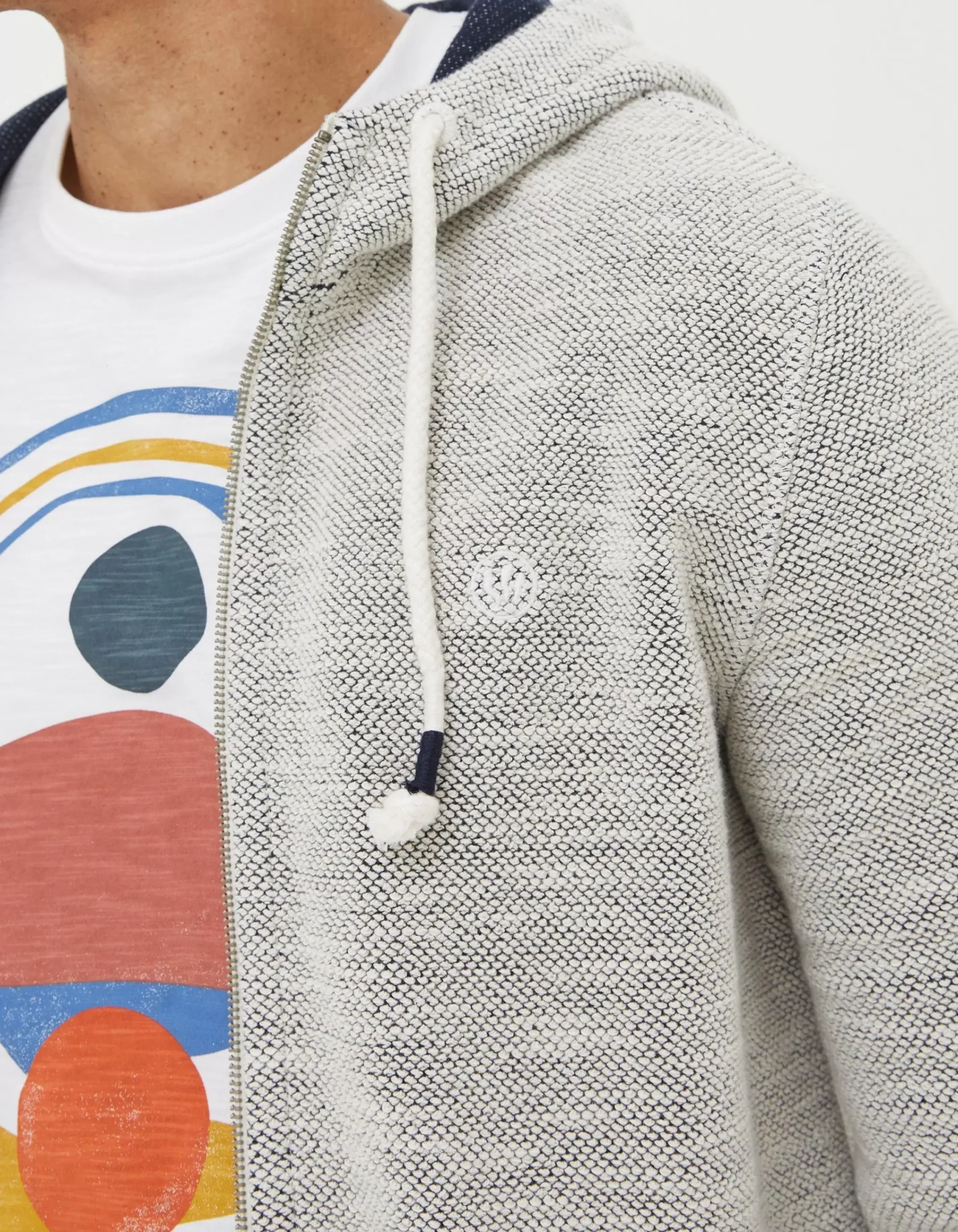 FatFace Woolacombe Zip Through Hoodie Oatmeal Online