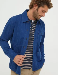 FatFace Worker Jacket Indigo Blue Discount