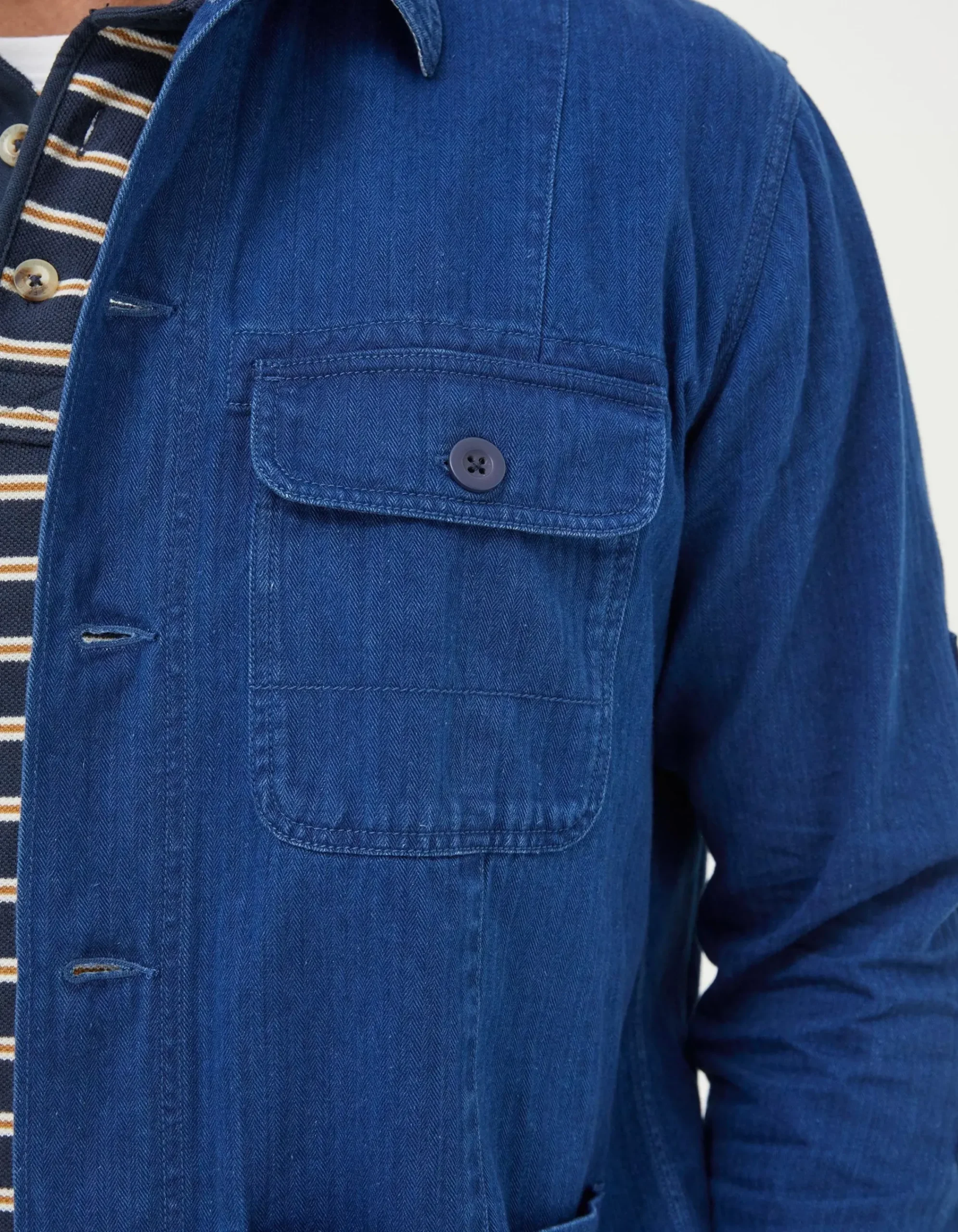 FatFace Worker Jacket Indigo Blue Discount