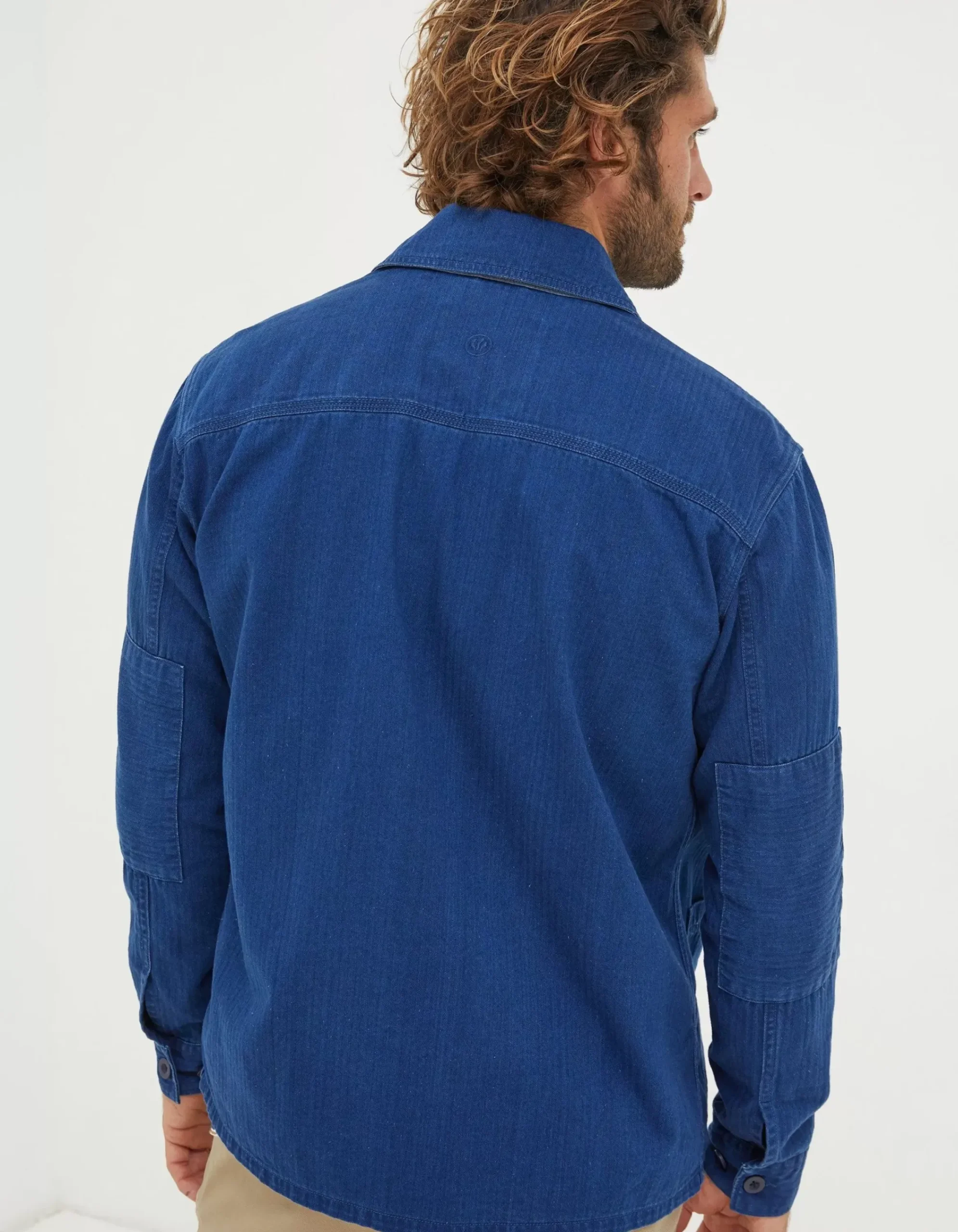 FatFace Worker Jacket Indigo Blue Discount