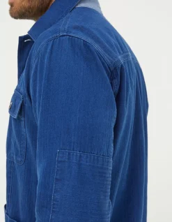 FatFace Worker Jacket Indigo Blue Discount